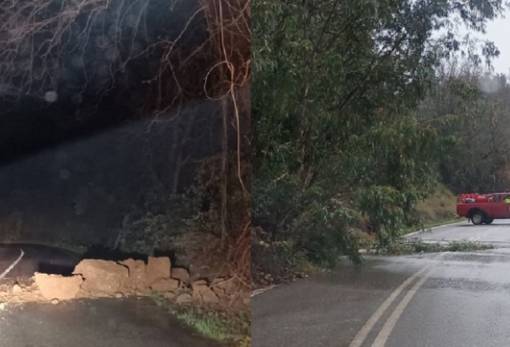 Νέες ζημιές από την κακοκαιρία σε περιοχές του Δ. Σπάρτης