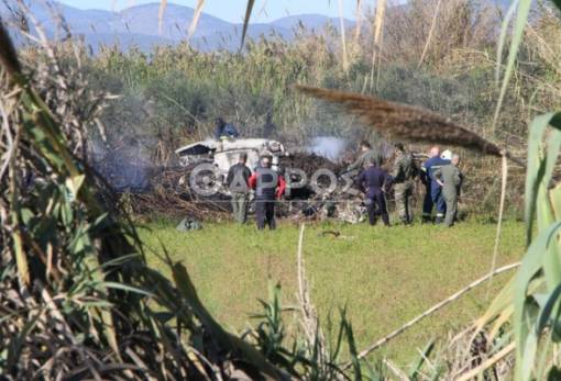 Πτώση εκπαιδευτικού αεροσκάφους της ΠΑ στην Καλαμάτα