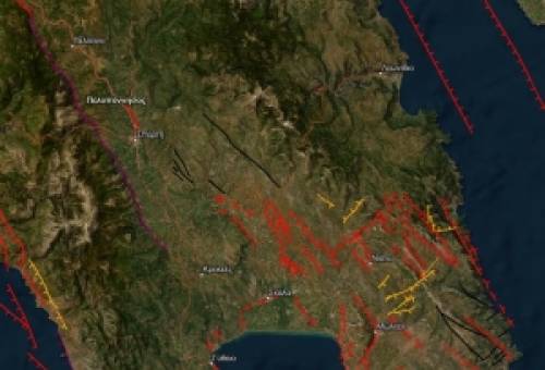 Ενεργά σεισμικά ρήγματα της Λακωνίας σε έναν ψηφιακό χάρτη