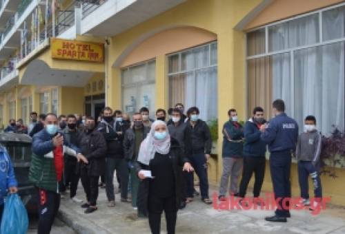 Ένταση έξω από τη δομή φιλοξενίας μεταναστών στη Σπάρτη