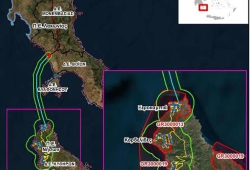 Αιολικοί σταθμοί στα Κύθηρα «ακουμπούν» στα Βάτικα
