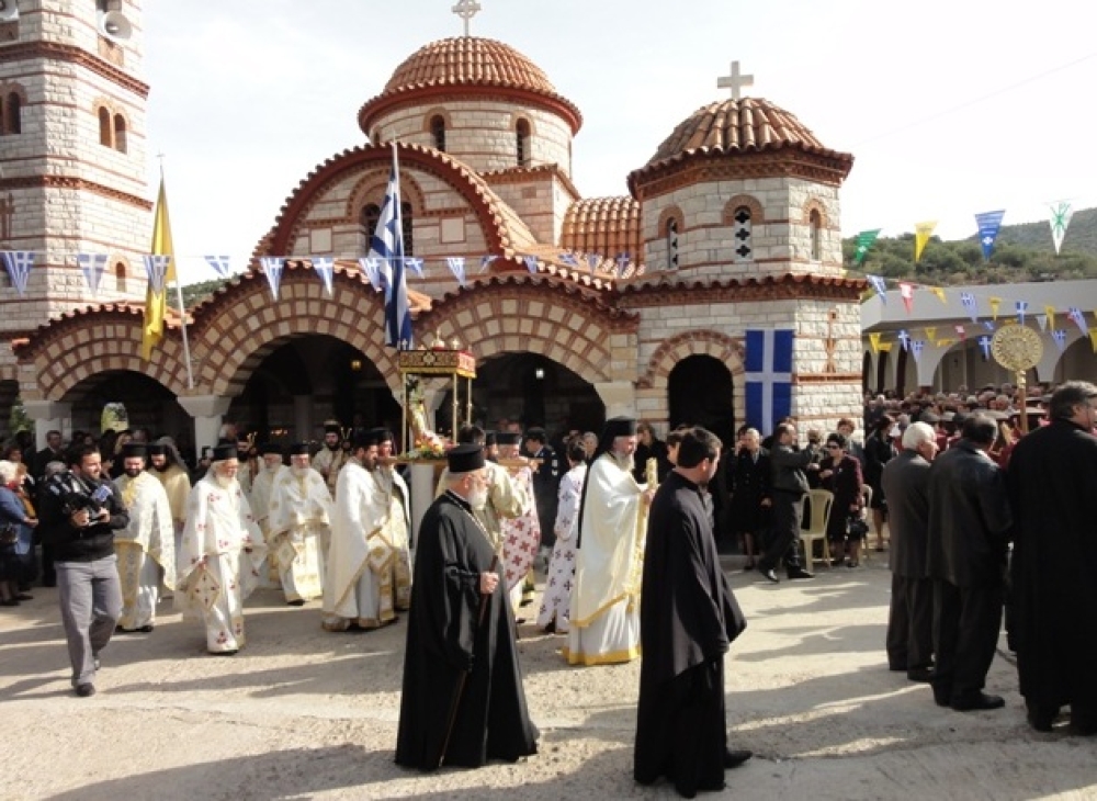 &Eta; &Sigma;&upsilon;&kappa;έ&alpha; &pi;&alpha;&nu;&eta;&gamma;&upsilon;&rho;ί&zeta;&epsilon;&iota;  &tau;&omicron;&nu; Ά&gamma;&iota;&omicron; &Nu;&epsilon;&kappa;&tau;ά&rho;&iota;&omicron; &tau;&omicron;&nu; &Theta;&alpha;&upsilon;&mu;&alpha;&tau;&omicron;&upsilon;&rho;&gamma;ό