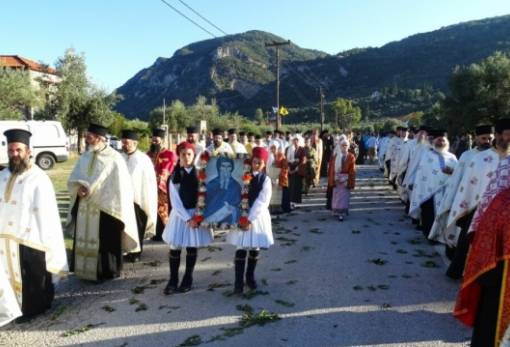 Ο Μυστράς υποδέχτηκε το ιερό λείψανο του Οσίου Γρηγορίου του Μυστριώτη