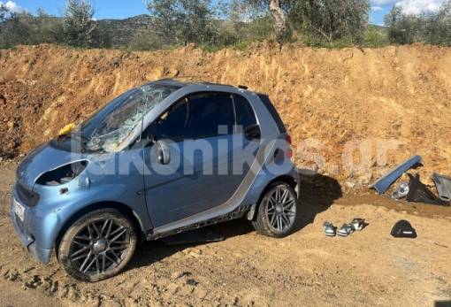 Τροχαίο έξω από τους Μολάους: Τούμπαρε όχημα με 2 επιβαίνοντες