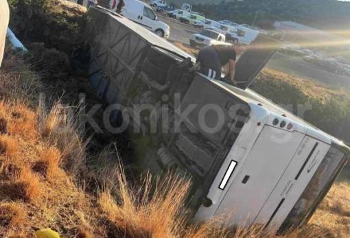 Ντελαπάρισε λεωφορείο στον δρόμο Μολάων-Μονεμβασίας (ΦΩΤΟ)