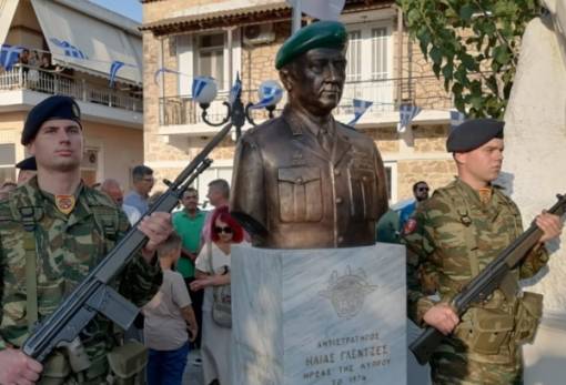 Η προτομή του Στρατηγού Γλεντζέ κοσμεί το Έλος ως αιώνιο μνημείο τιμής και μνήμης